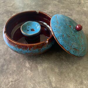 Ceramic Lidded Ashtray / Bowl